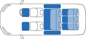 KARO SISAL BLUE WHITE FLOOR MATS FOR LEXUS LEXUS LM TAWH15W SISAL-4701-BLUE-WHITE
