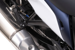 PLOT SWAGE-LINE PRO REAR BRAKE HOSE KIT RED AND BLUE ALUMINUM FITTINGS CLEAR HOSE FOR SUZUKI HAYABUSA SAP554R
