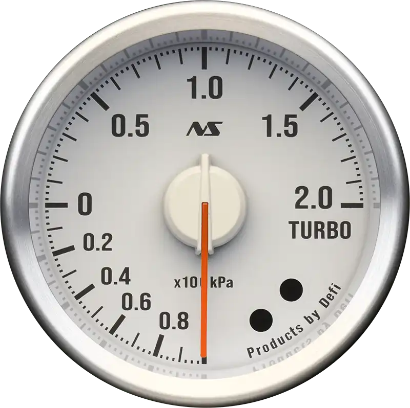 DEFI DEFI-LINK METER ADVANCERS RS II WHITE 90S RED TURBO 200KPA (-100KPA-200KPA) GAUGE Φ52 DF20504