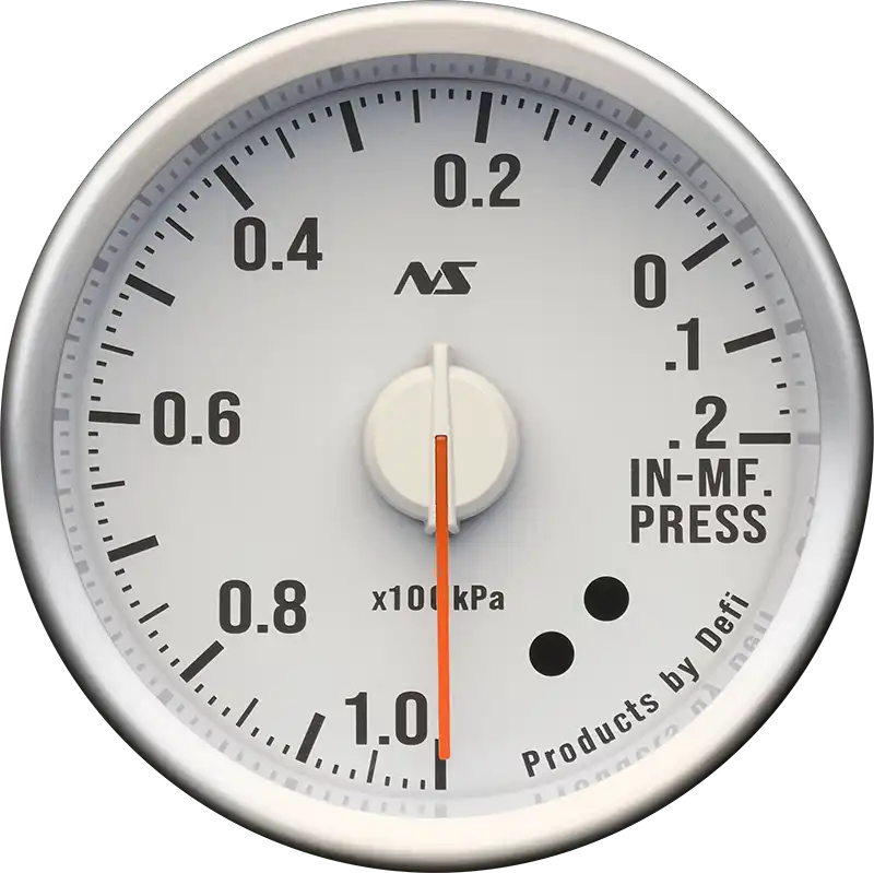DEFI DEFI-LINK METER ADVANCERS RS II WHITE 90S RED INTAKE MANIFOLD PRESSURE (-100KPA-20KPA) GAUGE Φ60 DF21304