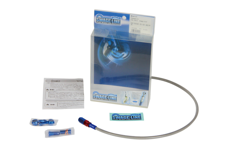 PLOT SWAGE-LINE CLUTCH HOSE KIT RED AND BLUE ALUMINUM FITTINGS CLEAR HOSE FOR HONDA VTR1000SP-2 SAC128