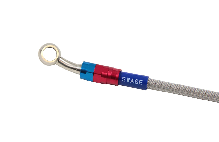 PLOT SWAGE-LINE PRO CLUTCH HOSE KIT RED AND BLUE ALUMINUM FITTINGS CLEAR HOSE FOR HONDA CB1100RS SAP0025C