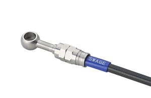 PLOT SWAGE-LINE PRO CLUTCH HOSE KIT STAINLESS STEEL FITTINGS BLACK SMOKE HOSE FOR HONDA CB1100EX ABS STPB0035C
