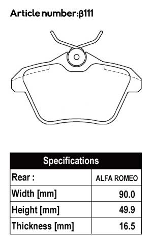ACRE REAL RACING BRAKE PAD REAR FOR ALPHA ROMEO 166 2.5 3.0 V6 SPORTONIC 936A2 936A1 936A11 β111-REAL-RACING
