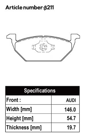 ACRE EUROSTREEET BRAKE PAD FRONT FOR VOLKS WAGEN GOLF PLUS 1.6 E 1KBLP β211-EUROSTREEET