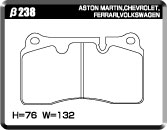 ACRE EUROSTREEET BRAKE PAD FRONT FOR VOLKS WAGEN TOUAREG 3.0 HYBRID 3.6 V6 7PCGEA 7PCGRS 7PCGRA β238-EUROSTREEET