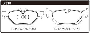 ACRE REAL RACING BRAKE PAD REAR FOR BMW X1 E84 SDRIVE 18I VL18 β328-REAL-RACING