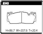 ACRE EUROSTREEET BRAKE PAD FRONT FOR BMW 2 SERIES F87 M2 COMPETITION 2U30 β343-EUROSTREEET