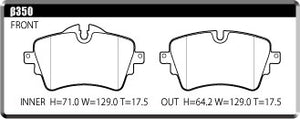ACRE DUSTLESS REAL BRAKE PAD FRONT FOR MINI F56 3DR. HATCHBACK 2.0 COOPER-S XM20 XR20M β350-DUSTLESS-REAL