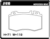 ACRE EUROSTREEET BRAKE PAD FRONT FOR MERCEDES BENZ C-CLASS 203 S203 WAGON C180 KOMPRESSOR 203246 β610-EUROSTREEET