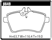 ACRE EUROSTREEET BRAKE PAD FRONT FOR MERCEDES BENZ A-CLASS W169 1.7 A170 169032 β649-EUROSTREEET