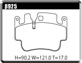 ACRE REAL RACING BRAKE PAD REAR FOR PORSCHE 911 996 3.6 TURBO GT2 99664 996S64 β925-REAL-RACING