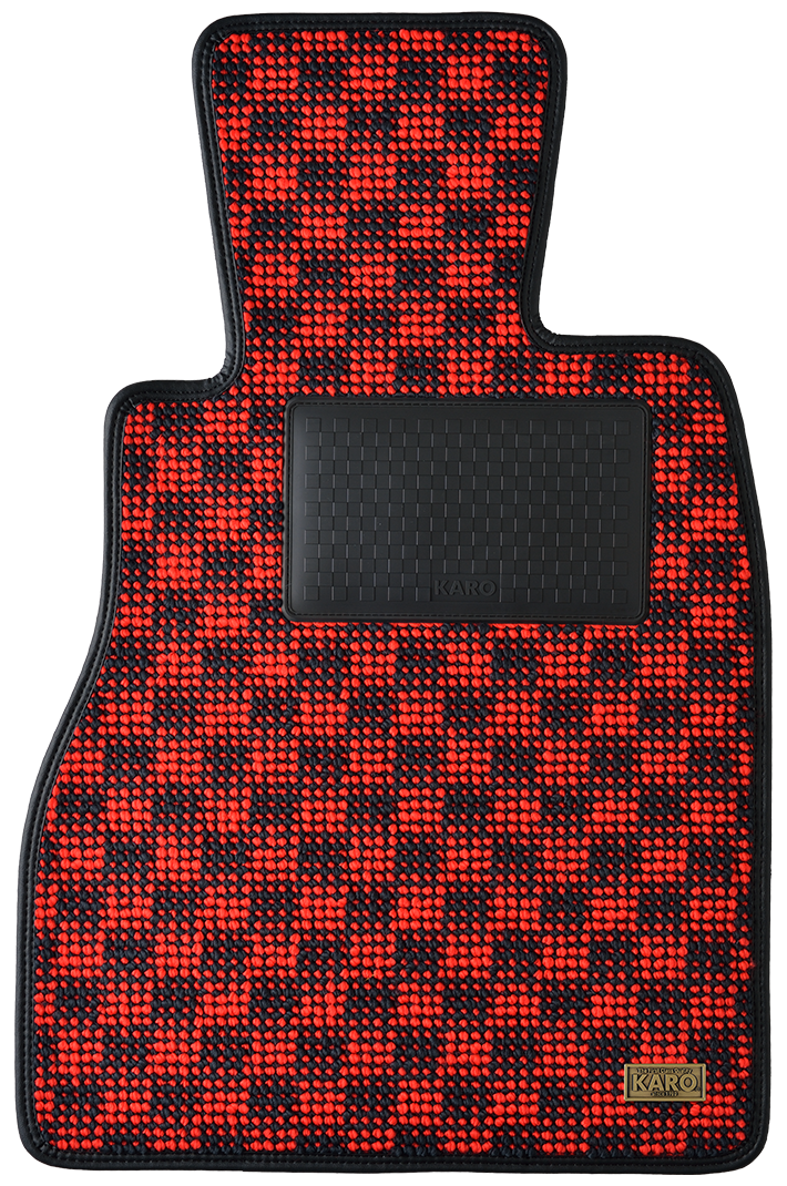 KARO GRAN FLAXY BRILLIANT RED FLOOR MATS FOR Honda Ascot CB# GRAN-FLAXY-403-RED