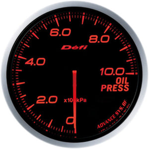 DEFI ADVANCE BF OIL PRESSURE GAUGE AMBER RED FOR  DF10202