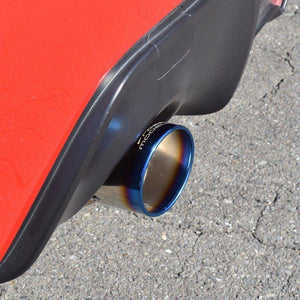 ROSSO MODELLO ARMS GT-TITAN-T TITANIUM TAIL SILVER WITH CENTER SILENCER RACING EXHAUST MUFFLER FOR SUBARU BRZ ZC6 AGT-137T-SILVER