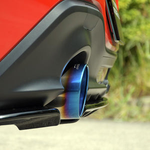ROSSO MODELLO COLBASSO TI-R PLUS SINGLE EXIT TITANIUM TAIL SILVER EXHAUST MUFFLER WITH CENTER PIPE FOR SUBARU BRZ ZD8 AT MT COBR-R162P-SILVER