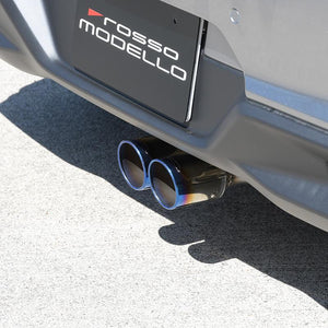 ROSSO MODELLO COLBASSO TI-AX CENTER DUAL EXIT TITANIUM TAIL SILVER EXHAUST MUFFLER FOR SUZUKI SWIFT HYBRID ZCEDS AT Z12E-WA06D COBT-A748-SILVER