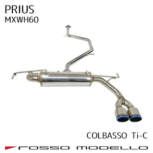 ROSSO MODELLO COLBASSO TI-C TITANIUM TAIL BLACK EXHAUST MUFFLER FOR TOYOTA PRIUS HYBRID MXWH60 M20A-FXS 2.0LHYBRID COBT-K164-BLACK