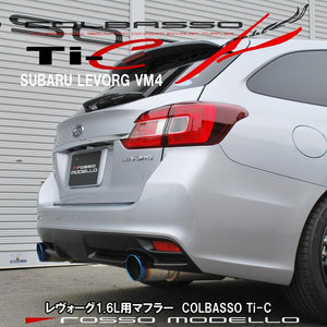 ROSSO MODELLO COLBASSO TI-C TITANIUM TAIL BLACK EXHAUST MUFFLER FOR SUBARU LEVORG VM4 FB16 COBT-K404-BLACK