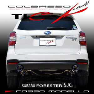 ROSSO MODELLO COLBASSO TI-C TITANIUM TAIL BLACK EXHAUST MUFFLER FOR SUBARU FORESTER SJG FA20 COBT-K406-BLACK