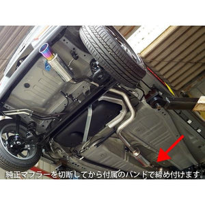 ROSSO MODELLO COLBASSO TI-C TITANIUM TAIL BLUE EXHAUST MUFFLER FOR SUZUKI ALTO WORKS HA36S MT R06A TURBO COBT-K734-BLUE