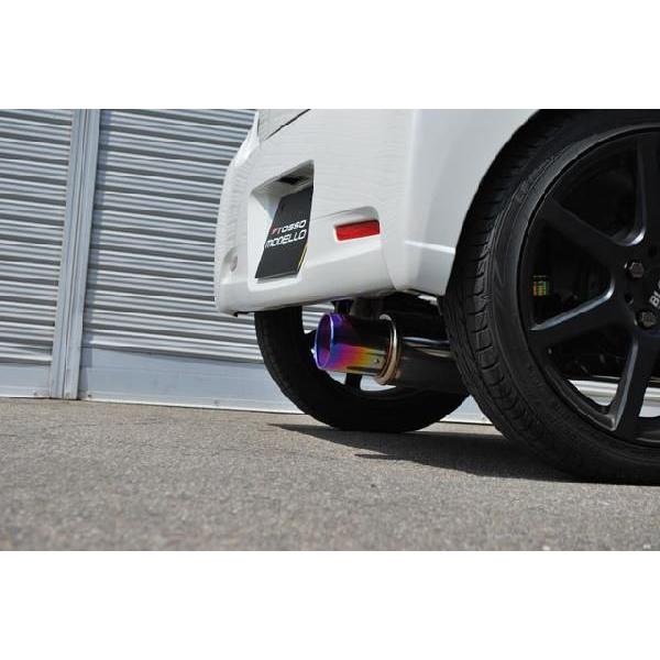 ROSSO MODELLO COLBASSO TI-C TITANIUM TAIL SILVER EXHAUST MUFFLER FOR DAIHATSU MOVE CUSTOM RS LA100S KF TURBO COBT-K814-SILVER