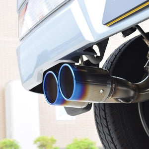 ROSSO MODELLO COLBASSO TI-C TITANIUM TAIL BLUE EXHAUST MUFFLER FOR SUBARU SAMBAR VAN TURBO S331B MT KF TURBO COBT-K819-BLUE