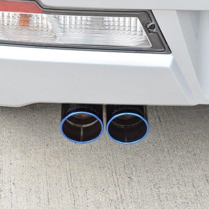 ROSSO MODELLO COLBASSO TI-C TITANIUM TAIL BLUE EXHAUST MUFFLER FOR SUBARU SAMBAR VAN TURBO S331B MT KF TURBO COBT-K819-BLUE