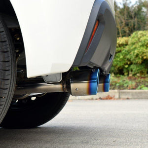 ROSSO MODELLO COLBASSO GT-TTI DUAL SIDE EXIT TITANIUM TAIL SILVER EXHAUST MUFFLER FOR TOYOTA YARIS HYBRID MXPH10 M15A-1NM COWT-T156-SILVER