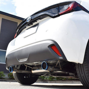 ROSSO MODELLO COLBASSO GT-TTI DUAL SIDE EXIT TITANIUM TAIL SILVER EXHAUST MUFFLER FOR TOYOTA YARIS HYBRID MXPH10 M15A-1NM COWT-T156-SILVER
