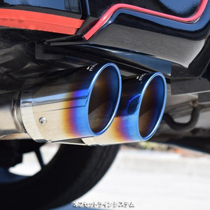 ROSSO MODELLO DUALIST GT-FOUR QUAD SLASH CUT TITANIUM TAIL BLACK EXHAUST MUFFLER FOR HONDA STEP WAGON SPADA RP5 RP3 KOUKI LFA-H4 DSGF-341-BLACK