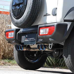 ROSSO MODELLO DUSSEL GT-FOUR QUAD TITANIUM TAIL BLUE EXHAUST MUFFLER FOR SUZUKI JIMNY NOMADE 1ST TYPE JC74W AT MT R06A TURBO DSGF-739-BLUE