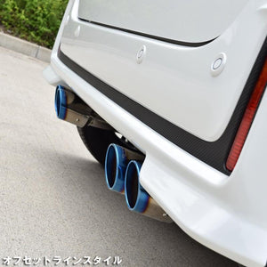 ROSSO MODELLO DUALIST GT-FOUR QUAD SLASH CUT TITANIUM TAIL SILVER EXHAUST MUFFLER FOR HONDA SPACIA CUSTOM GEAR TURBO MK53S R06A TURBO DSGF-742-SILVER