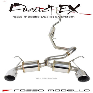 ROSSO MODELLO DUALIST EX DUAL EXIT OVAL TAIL EXHAUST MUFFLER FOR DAIHATSU MOVE MOVE CUSTOM LA150S TURBO DSTW-820