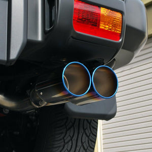 ROSSO MODELLO DUSSEL TI-C CURL TITANIUM TAIL SILVER EXHAUST MUFFLER FOR TOYOTA FJ CRUISER GSJ15W 1GR-FE DUSC-129R-SILVER
