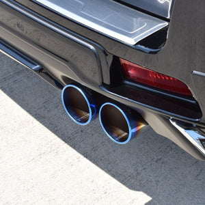 ROSSO MODELLO DUSSEL TI-C CURL TITANIUM TAIL BLACK EXHAUST MUFFLER FOR TOYOTA LAND CRUISER PRADO GDJ150W 1GD-FTV 2.8L DUSC-153-BLACK