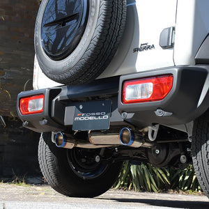 ROSSO MODELLO DUSSEL GT-TTI DUAL SIDE EXIT TITANIUM TAIL BLUE EXHAUST MUFFLER FOR SUZUKI JIMNY JB64W AT MT R06A TURBO DUWT-T739-BLUE