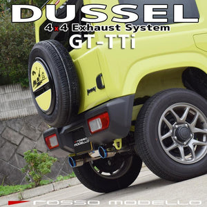 ROSSO MODELLO DUSSEL GT-TTI DUAL SIDE EXIT TITANIUM TAIL SILVER EXHAUST MUFFLER FOR SUZUKI JIMNY NOMADE 1ST TYPE JC74W AT MT R06A TURBO DUWT-T739-SILVER