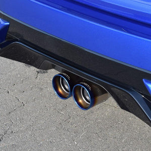 ROSSO MODELLO MARVELOUS T1 SINGLE TITANIUM TAIL BLACK MUFFLER CUTTER FOR HONDA CIVIC FK7 AT MT MFC-HO002-BLACK