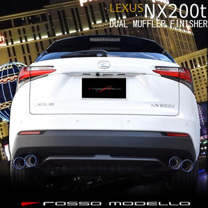 ROSSO MODELLO MARVELOUS T4 QUAD TITANIUM TAIL SILVER MUFFLER CUTTER FOR LEXUS NX200T AGZ10 AGZ15 ZENKI MFC-LX200T-SILVER