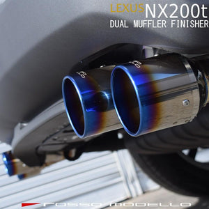 ROSSO MODELLO MARVELOUS T4 QUAD TITANIUM TAIL BLACK MUFFLER CUTTER FOR LEXUS NX200T AGZ10 AGZ15 ZENKI MFC-LX200T-BLACK