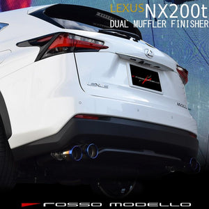 ROSSO MODELLO MARVELOUS T4 QUAD TITANIUM TAIL BLUE MUFFLER CUTTER FOR LEXUS NX200T AGZ10 AGZ15 ZENKI MFC-LX200T-BLUE