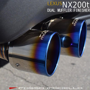 ROSSO MODELLO MARVELOUS T4 QUAD TITANIUM TAIL SILVER MUFFLER CUTTER FOR LEXUS NX200T AGZ10 AGZ15 ZENKI MFC-LX200T-SILVER