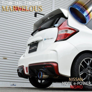 ROSSO MODELLO MARVELOUS T1 SINGLE TITANIUM TAIL BLUE MUFFLER CUTTER FOR NISSAN NOTE E-POWER HE12 1.2L MFC-NI003-BLUE