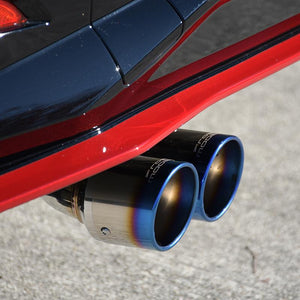 ROSSO MODELLO MARVELOUS T2 DUAL TITANIUM TAIL BLUE MUFFLER CUTTER FOR NISSAN AURA NISMO FSNE13 MFC-NI011W-BLUE