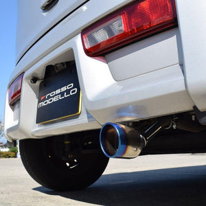 ROSSO MODELLO MARVELOUS T1 SINGLE TITANIUM TAIL SILVER MUFFLER CUTTER FOR SUZUKI ALTO HA36S R06A MFC-SZ008-SILVER