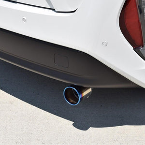 ROSSO MODELLO MARVELOUS T1 SINGLE TITANIUM TAIL BLUE MUFFLER CUTTER FOR TOYOTA PRIUS PHV ZVW52 MFC-TO008-BLUE