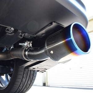 ROSSO MODELLO MARVELOUS T1 SINGLE TITANIUM TAIL SILVER MUFFLER CUTTER FOR TOYOTA PRIUS PHV ZVW52 MFC-TO008-SILVER