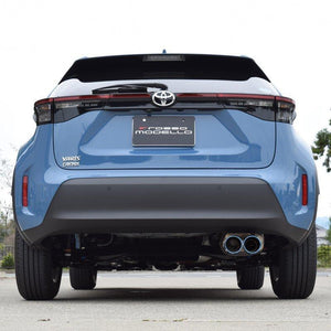 ROSSO MODELLO MARVELOUS T2 DUAL TITANIUM TAIL SILVER MUFFLER CUTTER FOR TOYOTA YARIS CROSS 2WD MXP10 1.5L MXPB10 / HYBRID MXPJ10 MFC-TO022W-SILVER