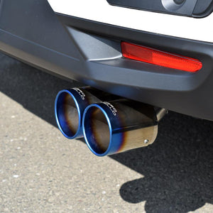 ROSSO MODELLO MARVELOUS T2 DUAL TITANIUM TAIL SILVER MUFFLER CUTTER FOR DAIHATSU ROCKY 2WD A202S KOUKI WA-VEX MFC-TO027W-SILVER